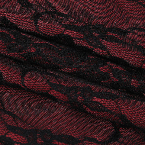 Victorian Goth Crimson Requiem Corset Top