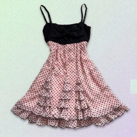 Pastel Goth Dress with pink bow bust
