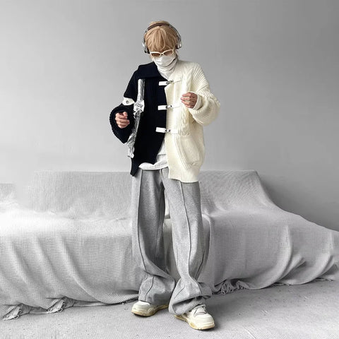 Nu Goth Fractured Duality Clasp Jacket
