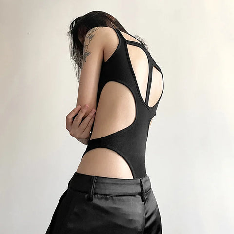 Goth Void Hollow Cutout Suit