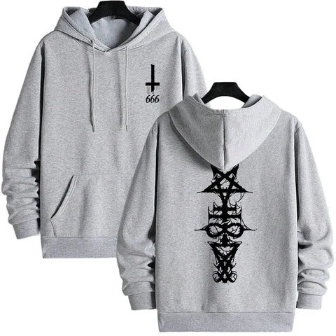 Nu Goth Spine Sigil Oversized Hoodie