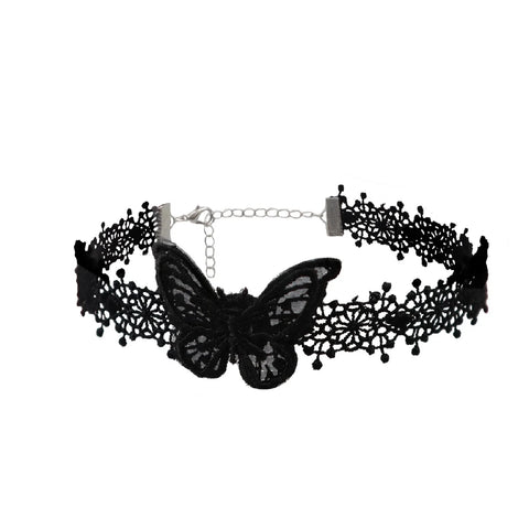 Victorian Goth Mourning Cascade Choker Necklace