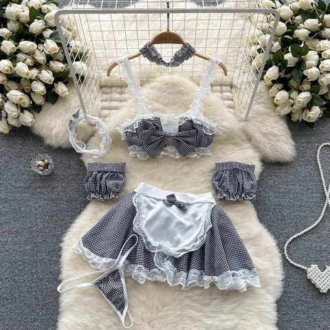 Goth Bound in Contrast Rope Bodysuit