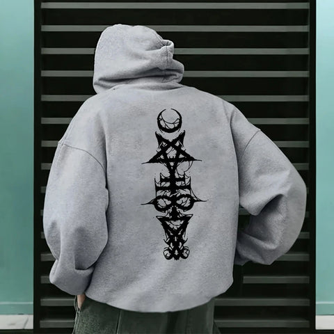 Nu Goth Spine Sigil Oversized Hoodie
