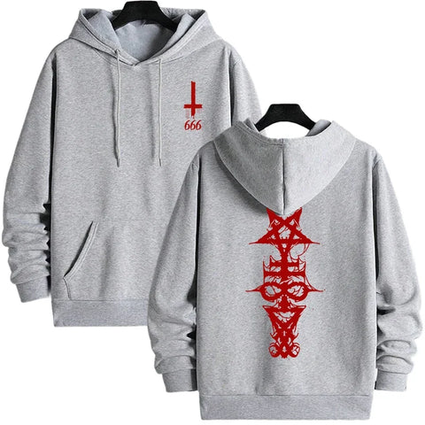 Nu Goth Spine Sigil Oversized Hoodie