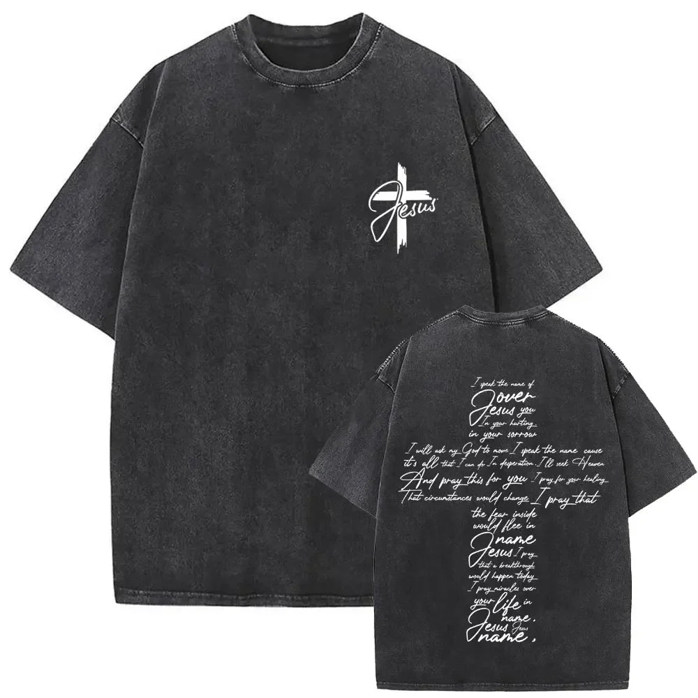 Gothic T-shirt with black washed vintage graphic