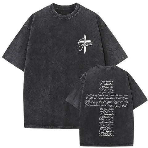 Gothic T-shirt with black washed vintage graphic