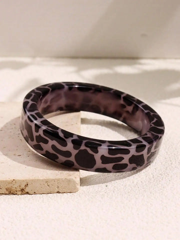 Goth Wild Print Resin Bangle