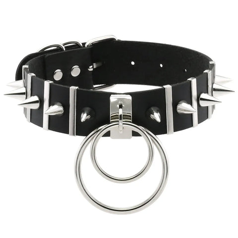 Goth Blackout Ritual Choker Necklace