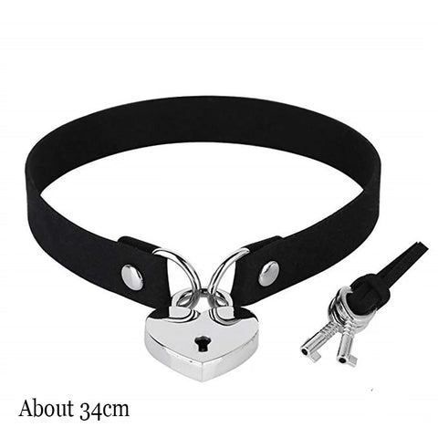 Goth Leather Choker Necklace — Dark Devotion Collection