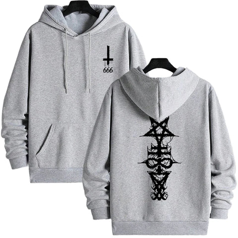 Nu Goth Spine Sigil Oversized Hoodie