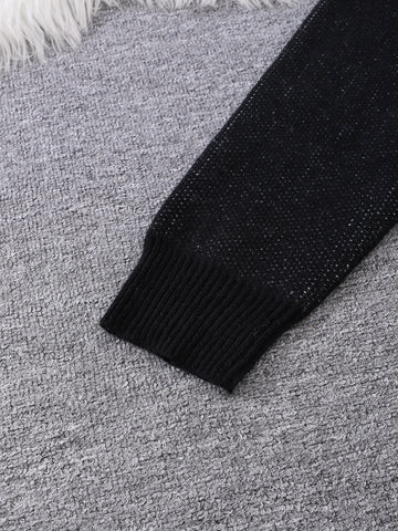 Nu Goth Howling Cat Jacquard Knit Sweater