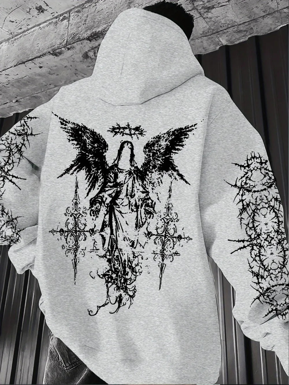 Gothic T-shirt with angel print