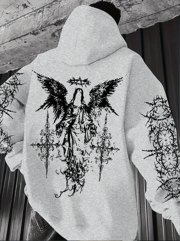 Gothic T-shirt with angel print