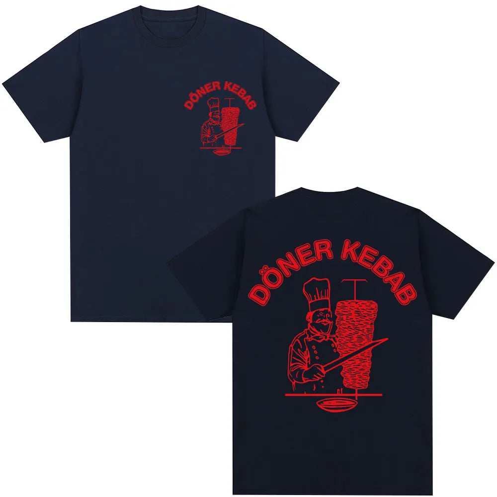 Gothic T-shirt with doner kebab graphic
