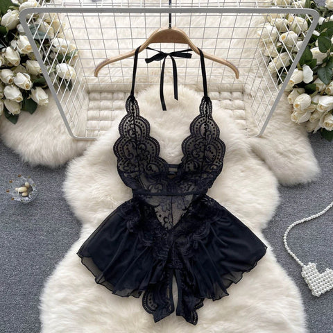 Goth Bound in Contrast Rope Bodysuit