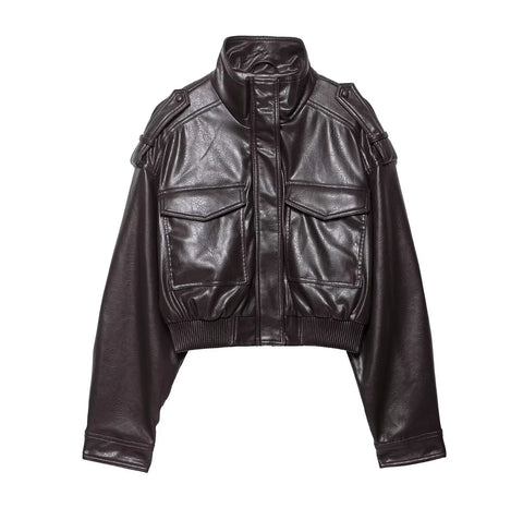 Nu Goth Shadow Ops Cropped Moto Coat