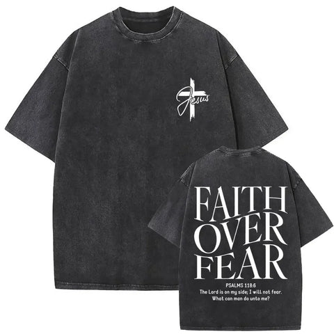 Gothic T-shirt with black washed vintage graphic