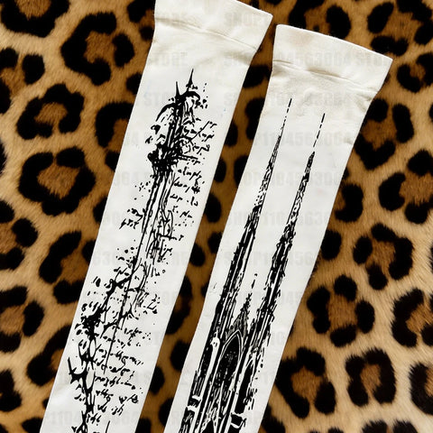 Victorian Goth Cathedral Spire Knee-High Sock