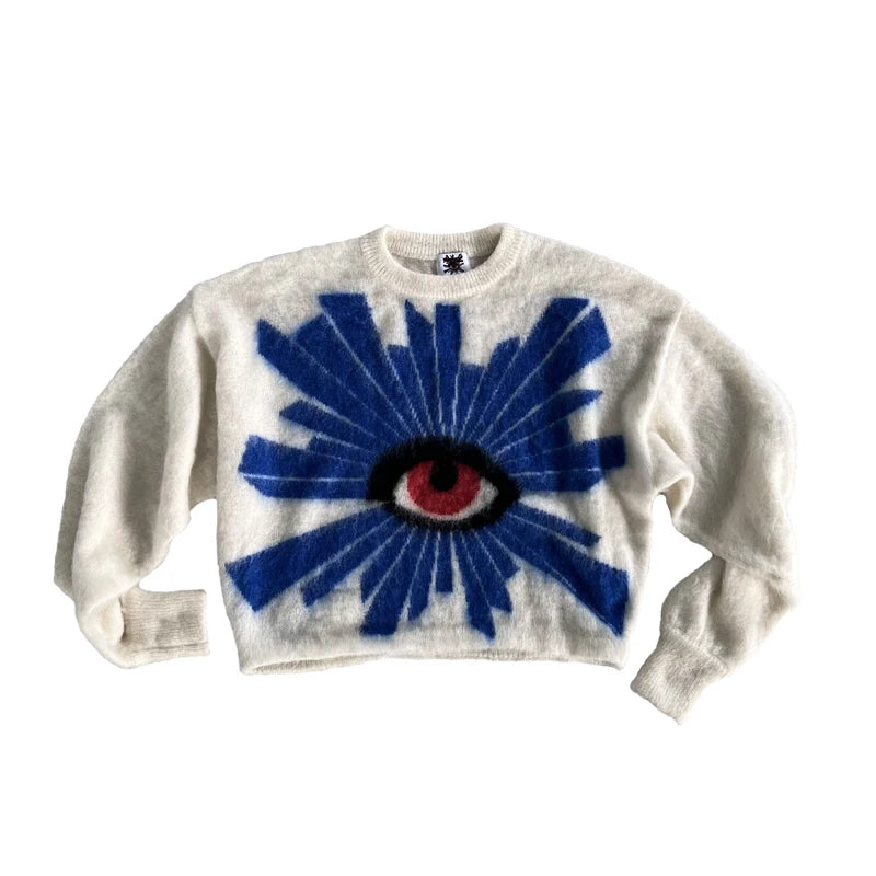 Nu Goth All-Seeing Eye Mohair Sweater