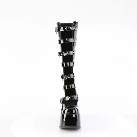 Goth Spiderweb Platform Knee Boot