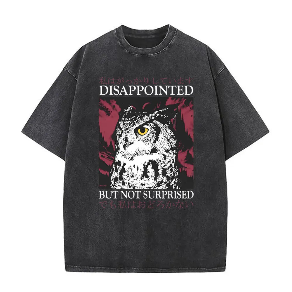 Alt T-shirt with black funny pigeon graphic