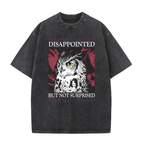 Alt T-shirt with black funny pigeon graphic