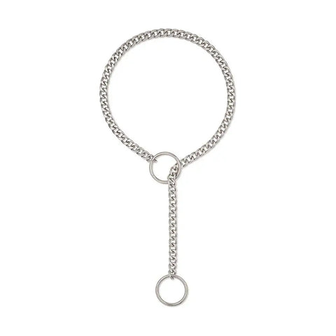 Goth Double Heart Lariat Chain Necklace