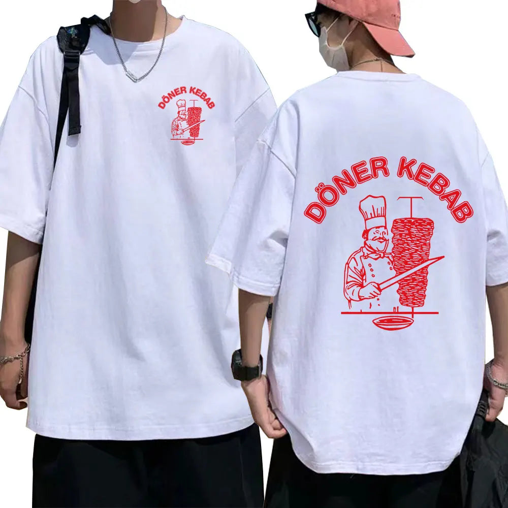 Gothic T-shirt with black doner kebab graphic