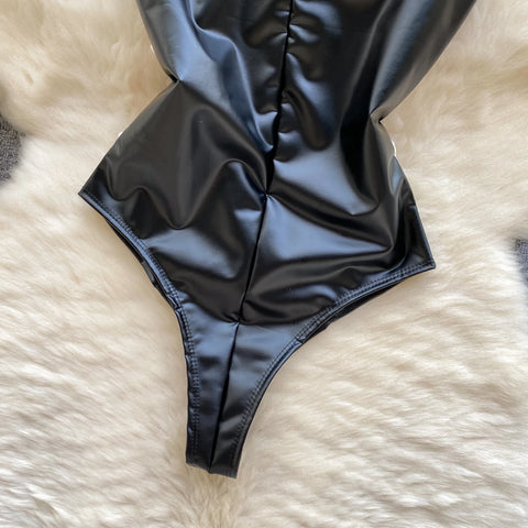Goth Bound in Contrast Rope Bodysuit
