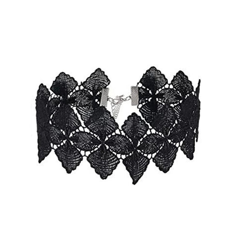 Victorian Goth Mourning Cascade Choker Necklace