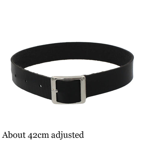 Goth Leather Choker Necklace — Dark Devotion Collection