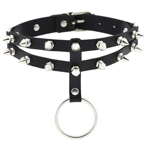 Goth Blackout Ritual Choker Necklace