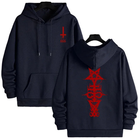 Nu Goth Spine Sigil Oversized Hoodie
