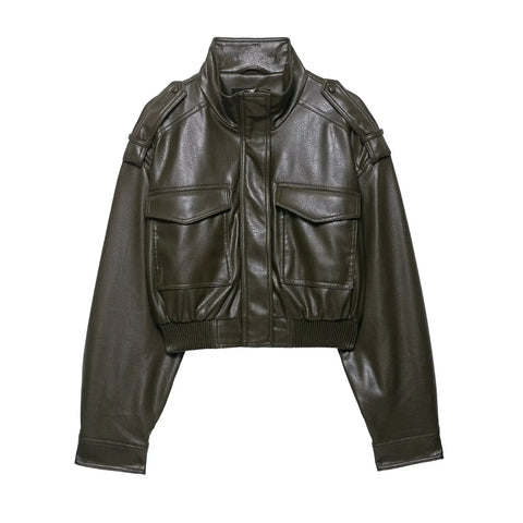 Nu Goth Shadow Ops Cropped Moto Coat