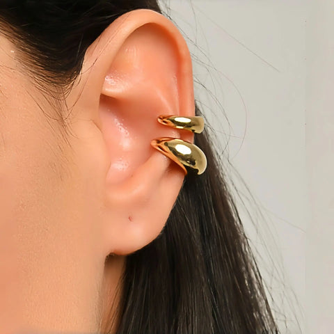 Nu Goth Double Drop Ear Cuff Earring