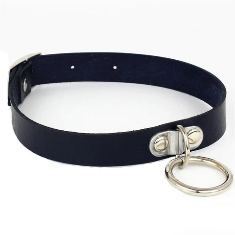 Goth Leather Collar Choker Necklace Collection