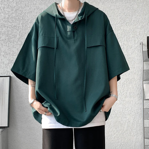 Nu Goth Shadow Hood Oversized T-Shirt