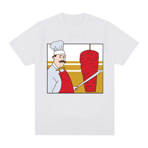 Gothic T-shirt with white doner kebab graphic
