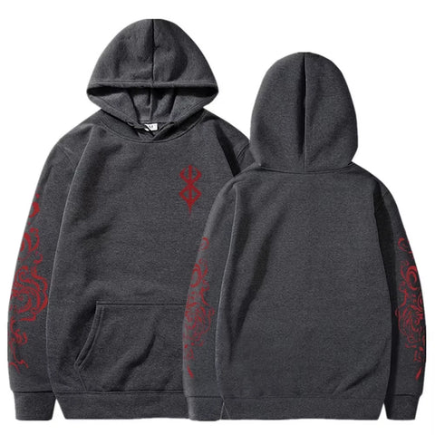 Goth Blood Sigil Rose Sleeve Sweater