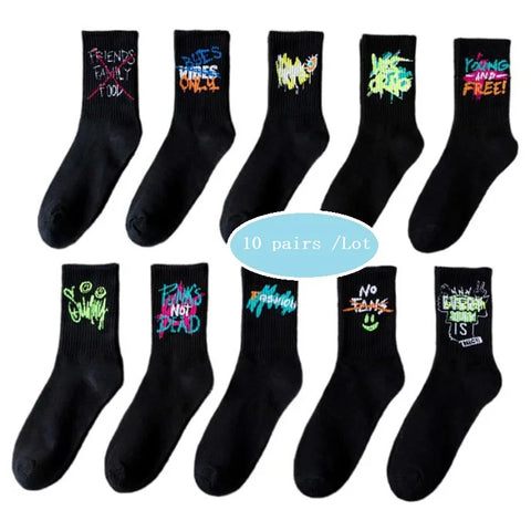 Goth Creep Show Crew Sock Set — 10 Pairs