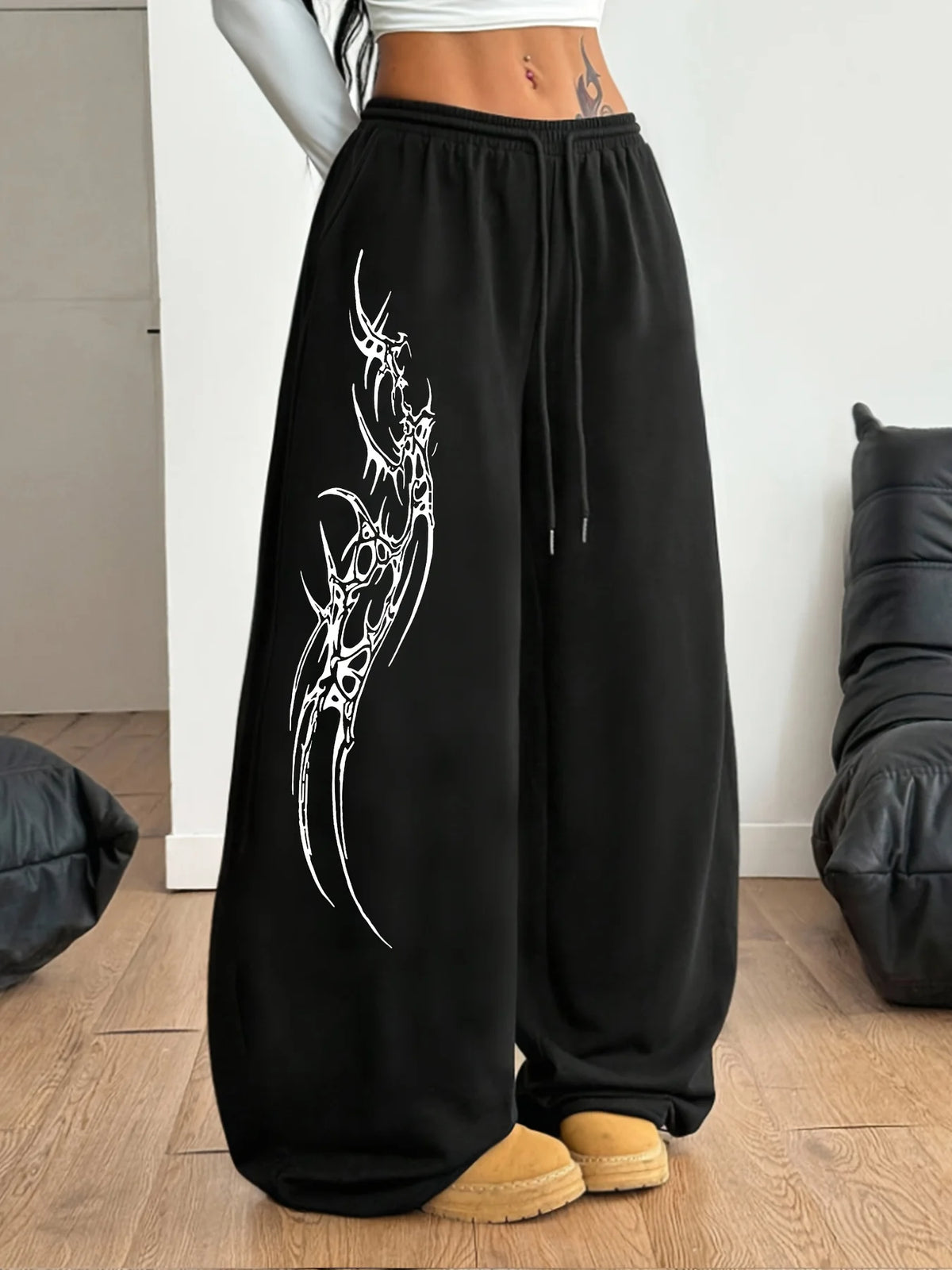 Nu Goth Reliquary Wide-Leg Sweatpants