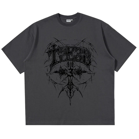 Goth Blackened Sigil Oversized T-Shirt
