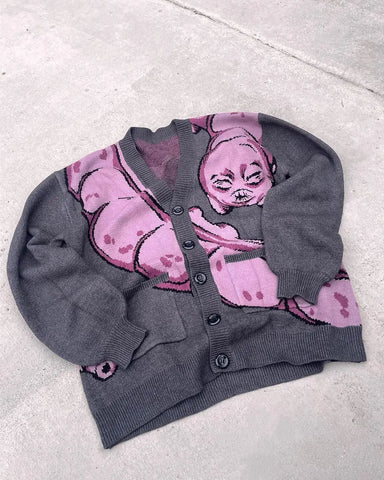Pastel Goth Mutant Familiar Knit Cardigan