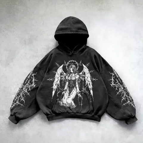 Goth Fallen Angel Prayer Tshirt