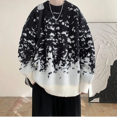 Nu Goth Static Noise Oversized Sweater