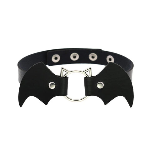 Goth Leather Choker Necklace — Dark Devotion Collection