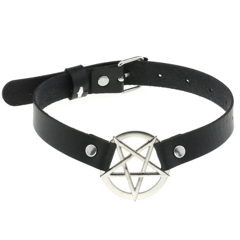 Goth Blackout Ritual Choker Necklace