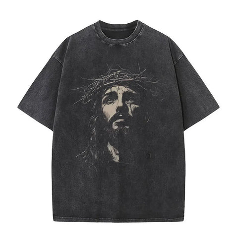 Gothic T-shirt with black washed vintage graphic