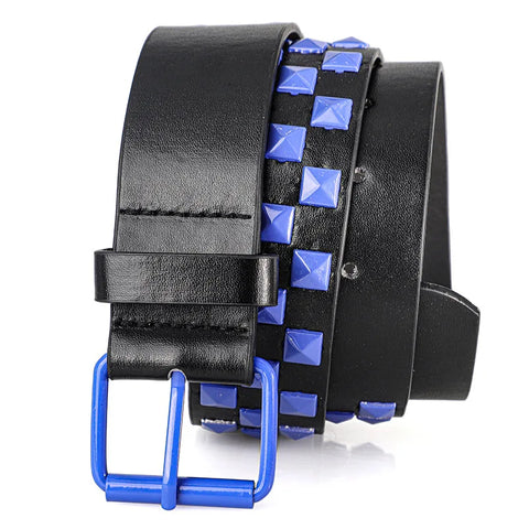 Mall Goth Checkerboard Pyramid Stud Belt
